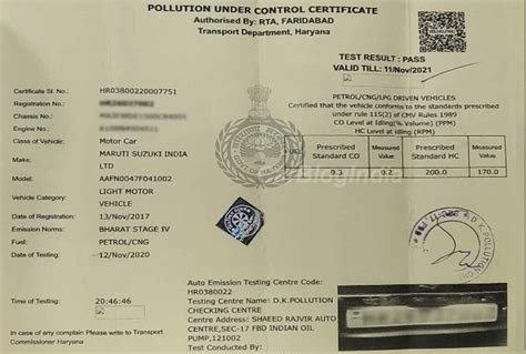 What Is The Validity Of A PUC Certificate Of A New Car? » Car Blog India