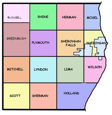 Sheboygan Township Map {Colored}