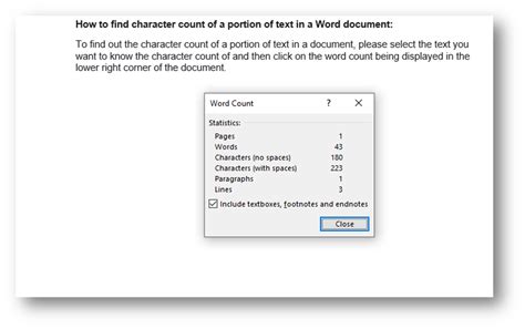 How to count characters in Microsoft Word - Desktop and Mobile instructions