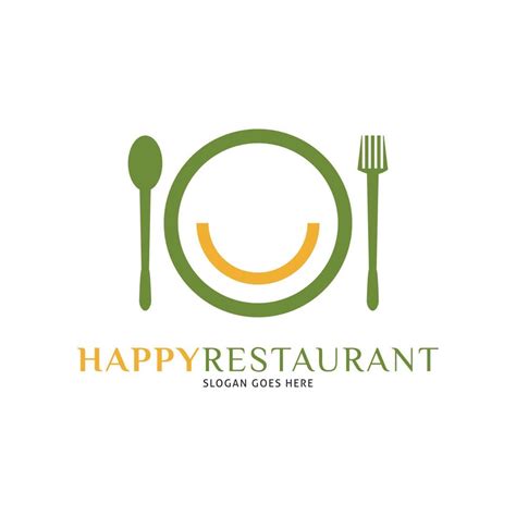 Happy Restaurant Logo Vector Icon Illustration 16272828 Vector Art at ...