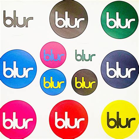 Blur (band) logo stickers - colors | Band logos, Blur band, Logo sticker