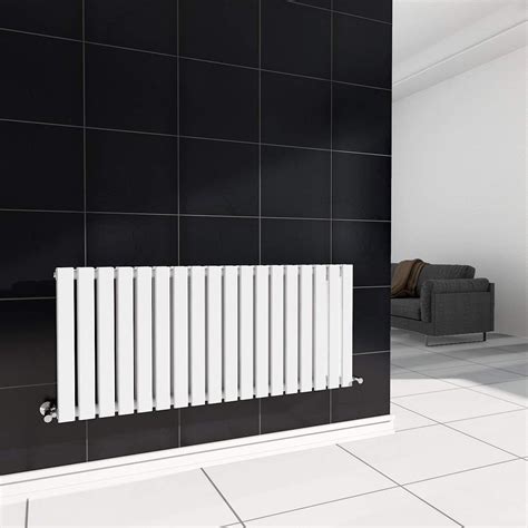 Warmehaus Horizontal Designer Radiator Flat Panel Modern Heating Double White 600x1360mm ...