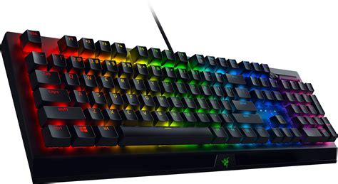 Razer Blackwidow V3 Wired Gaming Mechanical Green Switch Keyboard with RGB Backlighting Black ...