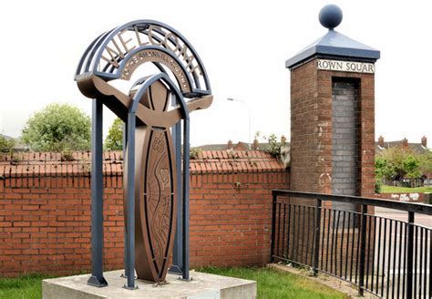 "Welcome to the Shankill" sculpture,... © Albert Bridge :: Geograph Britain and Ireland