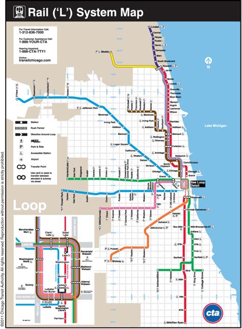 Transit Maps: Official Map: Chicago CTA “L” Commuter Rail, 2011