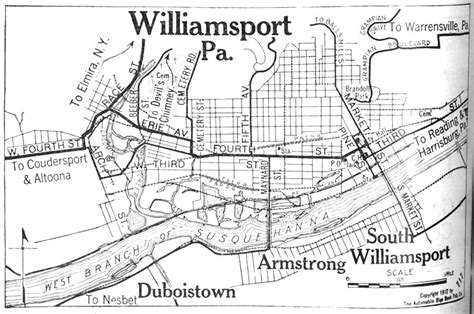 Map Of Williamsport Pa | World Map 07