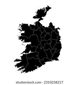 Ireland Map Counties Vector Illustration Stock Vector (Royalty Free) 2310258217 | Shutterstock