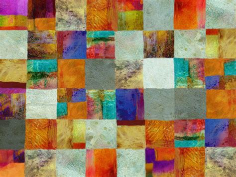 Patchwork Rectangle abstract art Digital Art by Ann Powell | Fine Art America