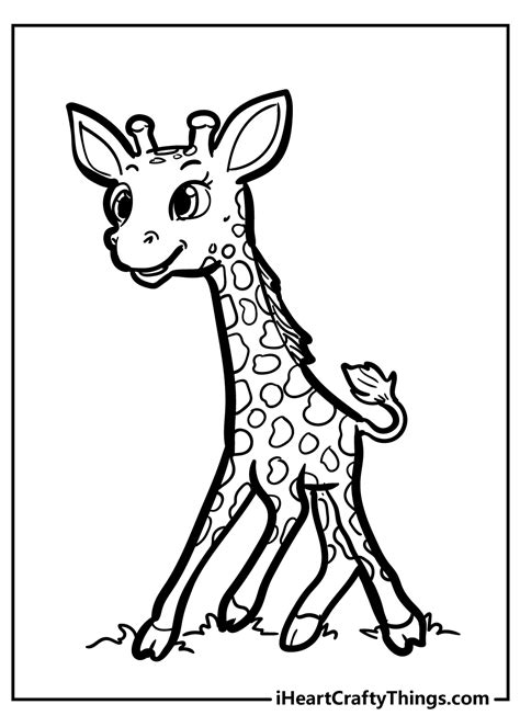 Baby Giraffe Coloring Page Download Giraffes Kids Col - vrogue.co