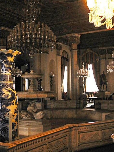 Beylerbeyi Palace Interior view of the hall with pool (Havuzlu Salon); looking across the pool ...