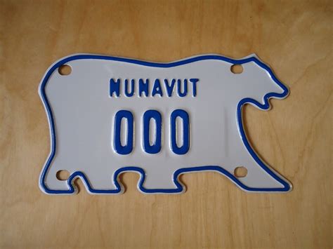 NUNAVUT LICENSE PLATE 1990s Polar Bear License Plate - Etsy