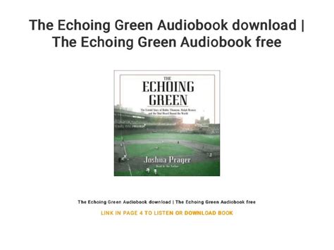 The Echoing Green Audiobook download | The Echoing Green Audiobook fr…