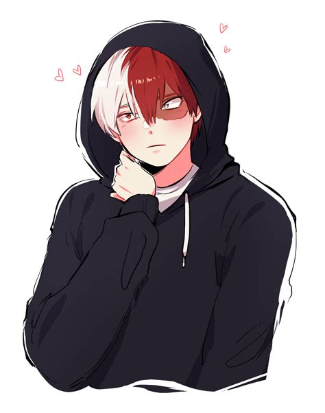 Anime Boy With Hoodie Drawing