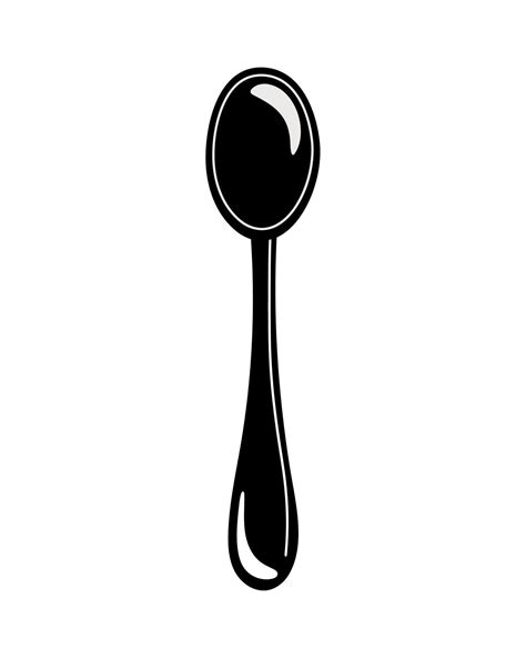 spoon cutlery silhouette 14482148 Vector Art at Vecteezy