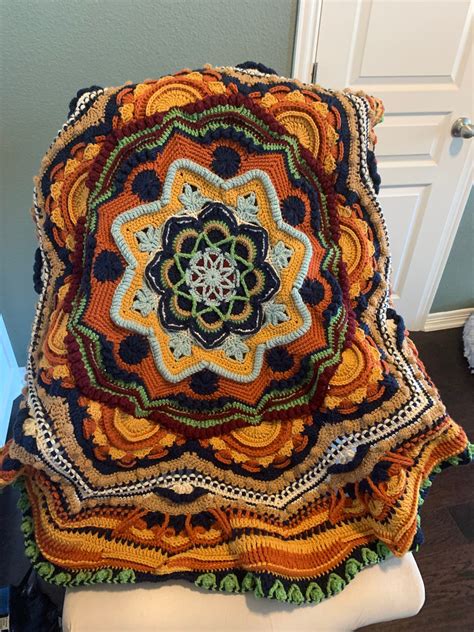 Mandala Madness Crochet Blanket Boho Blanket Beautiful - Etsy