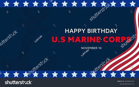 Us Marine Corps Birthday Background White Stock Vector (Royalty Free) 2225833337 | Shutterstock