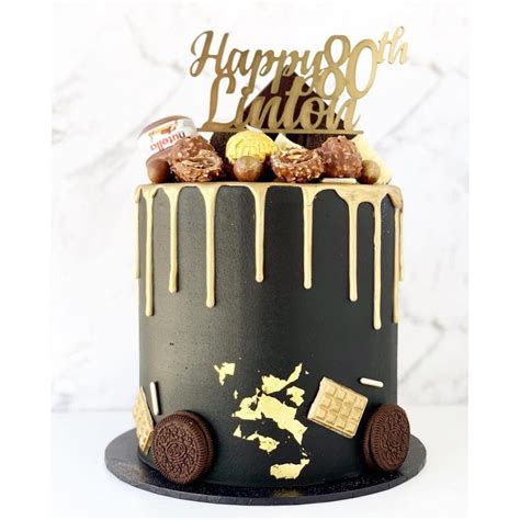 Black Gold Cake - 3 | Delicious Birthday Cake | Pandoracake.ae Dubai