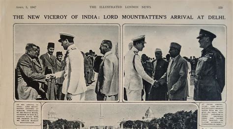 1947 Print Delhi Arrival Of New Viceroy Lord Mountbatten - Past-India