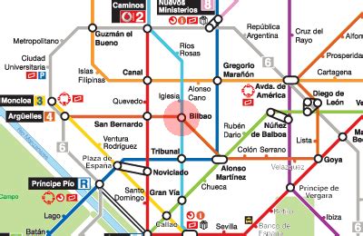 Bilbao station map - Madrid Metro