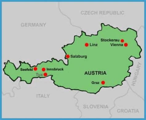 Map Of Salzburg Austria - TravelsFinders.Com