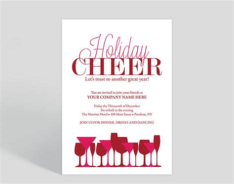 Let's Toast to Us Corporate Holiday Party Invitation, 1023714 - Business Christmas Cards