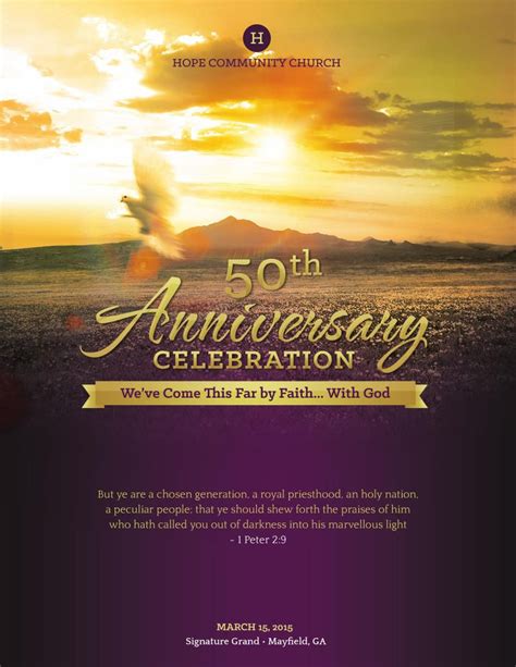 Church Anniversary Service Program Large Template by Michael Taylor - Flipsnack