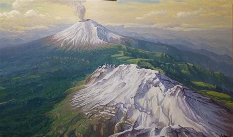 Volcanes Iztaccihuatl y Popocatepetl Vista Aerea - Casa Gama