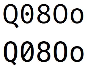 Feature Request: Provide font variant with slashed zero instead of ...