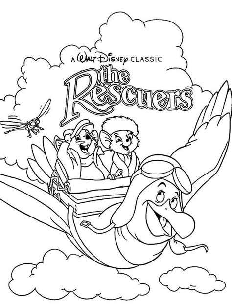 Walt Disney Classic The Rescuers Coloring Pages : Coloring Sun | Disney coloring pages, Cartoon ...