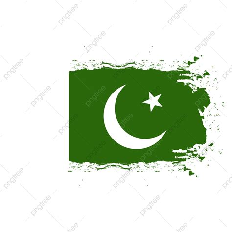 Pakistan Flag Vector Art PNG, Pakistan Flag In Brush Stroke Free Vector ...