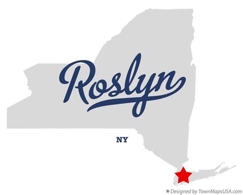 Map of Roslyn, NY, New York