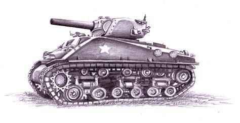 Sherman Tank Sketch at PaintingValley.com | Explore collection of ...