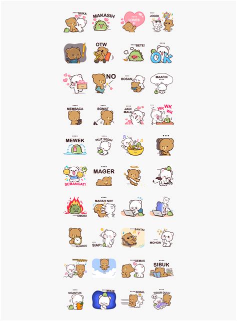 Milk & Mocha - Milk Mocha Stickers Gif, HD Png Download , Transparent ...