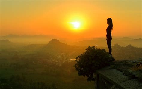 Girl Mountain Sunrise - Free photo on Pixabay