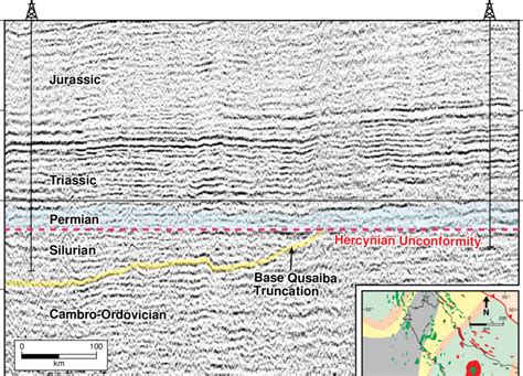 Seismic profile C-C' oriented N-S west of the Ghawar field. It is... | Download Scientific Diagram