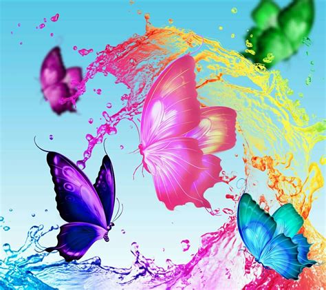 Rainbow butterflies | Abstract art wallpaper, Butterfly wallpaper backgrounds, Butterfly wallpaper