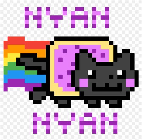 Pixel Art Grid Nyan Cat - Pixel Art Grid Gallery