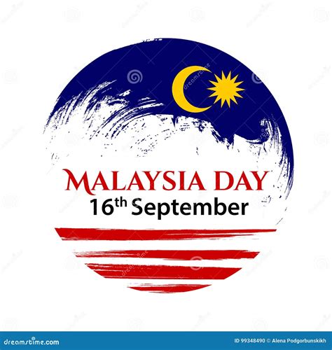 Vector Illustration for Malaysia National Day, Malaysia Flag in Trendy Grunge Style. 31 August ...