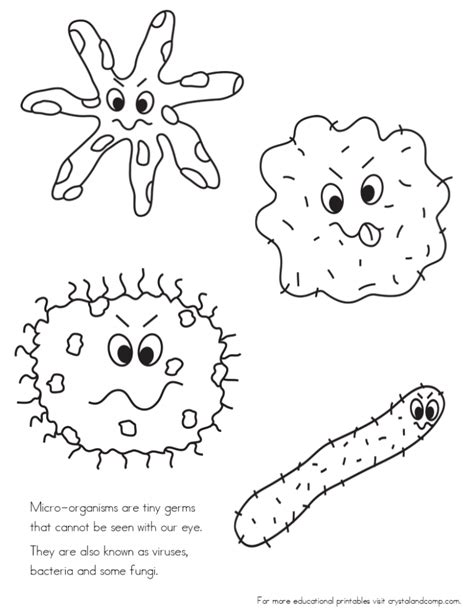 Effortfulg: Germs Coloring Pages