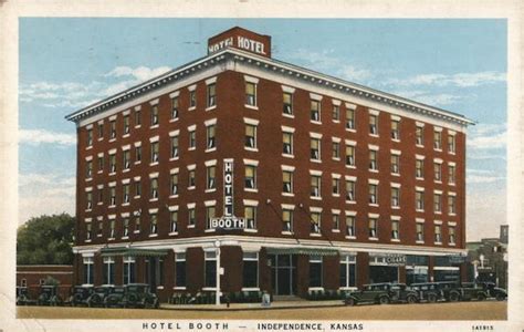 Hotel Booth Independence, KS Postcard