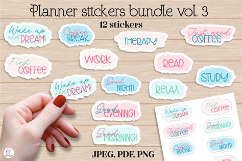 Planner Stickers Bundle Vol 3 Graphic by OK-Design · Creative Fabrica