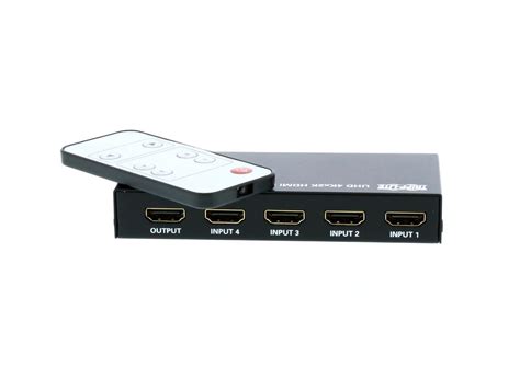 Tripp Lite 4-Port HDMI Switch for Video and Audio, 4K x 2K UHD @ 60 Hz (HDMI F/4xF) with Remote ...