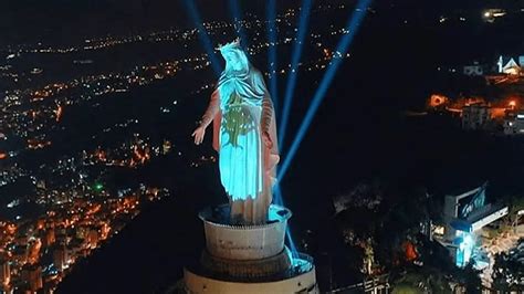 Harissa Lights Up with the Lebanese Flag in Solidarity Against Coronavirus (Video)