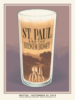 2018 – St Paul & The Broken Bones VIP Poster – Pisgah Brewing Company