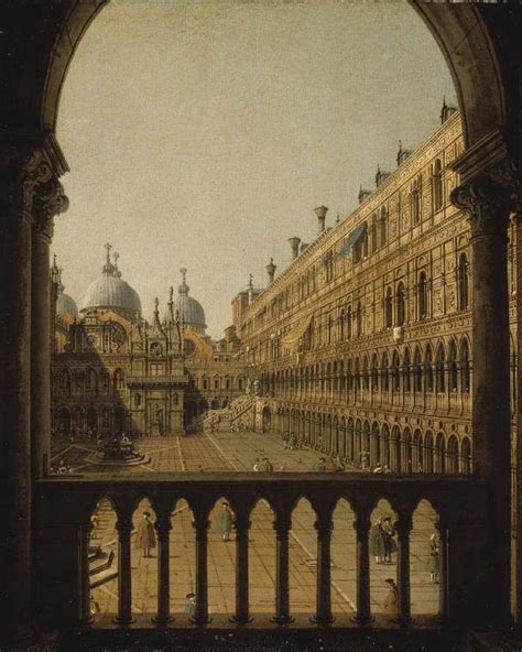 Canaletto - Interior Court of the Doge's Palace, Venice (Fitzwilliam Museum - University of ...