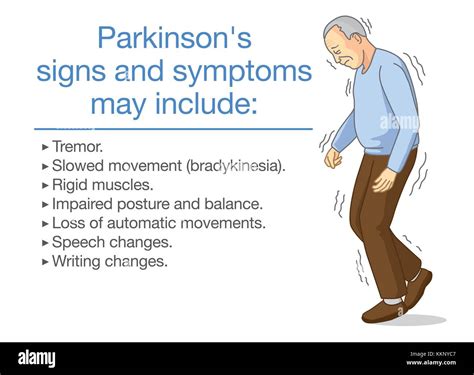 Illustration about Parkinson's disease symptoms and sign Stock Vector Art & Illustration, Vector ...