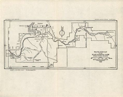 Travel Guide Map of the Platt National Park - Art Source International