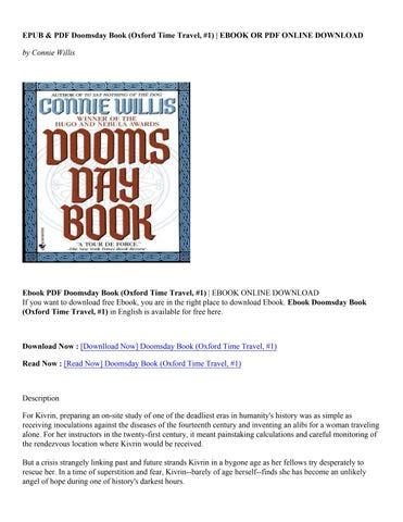 [PDF] Doomsday Book (Oxford Time Travel, #1) - Connie Willis by Patrice ...