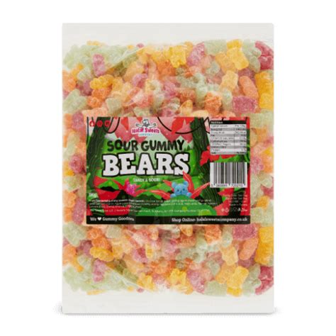 Sour Gummy Bears - Bulk Bag (1Kg.) - Halal Sweets Company