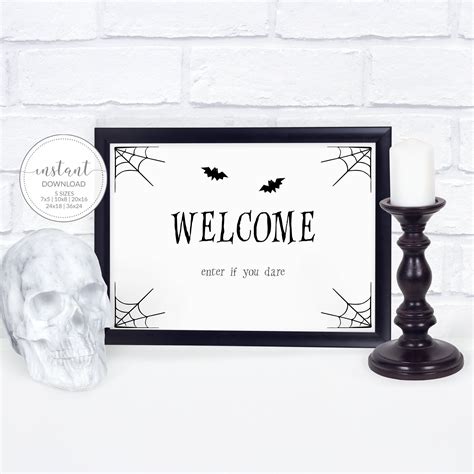 Halloween Welcome Sign Printable Editable Halloween Printable | Etsy